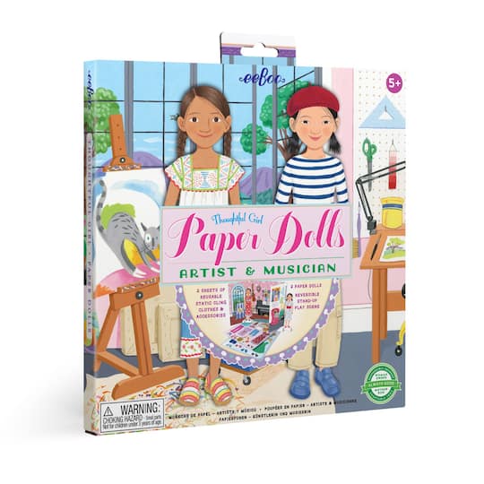 eeBoo Musician and Artist Paper Doll Reusable Set